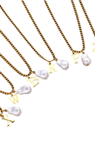 Cadena Loud con Inicial y Perla