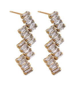 Drop Zirconia Earrings