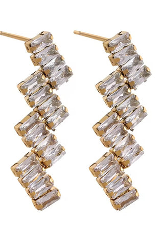 Drop Zirconia Earrings